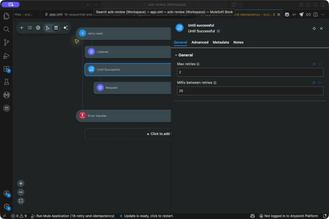 Until Successful retry count and delay around a single Request